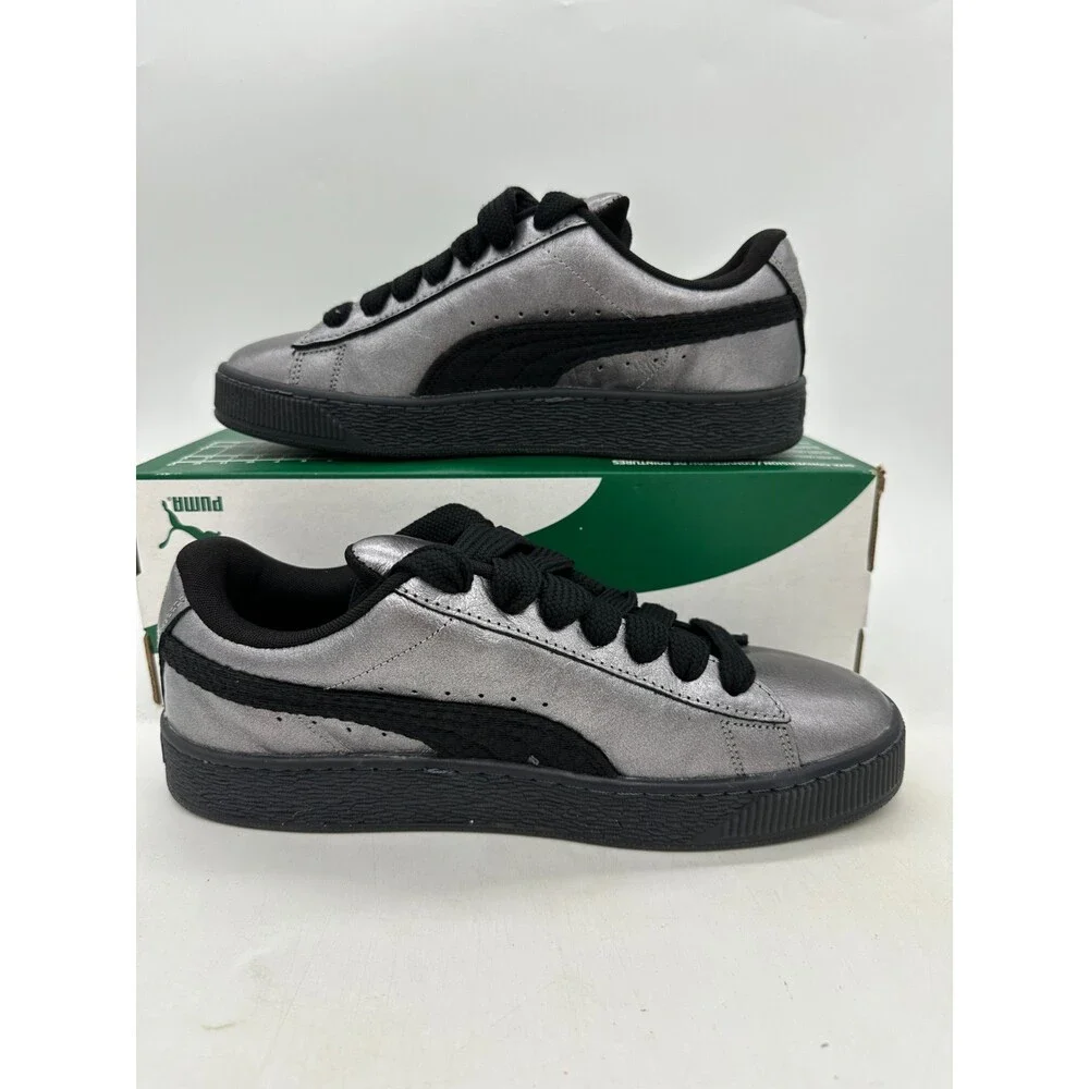 Puma Suede XL Galactic Men's Size 11 Silver Black Athletic Shoes 401920 01